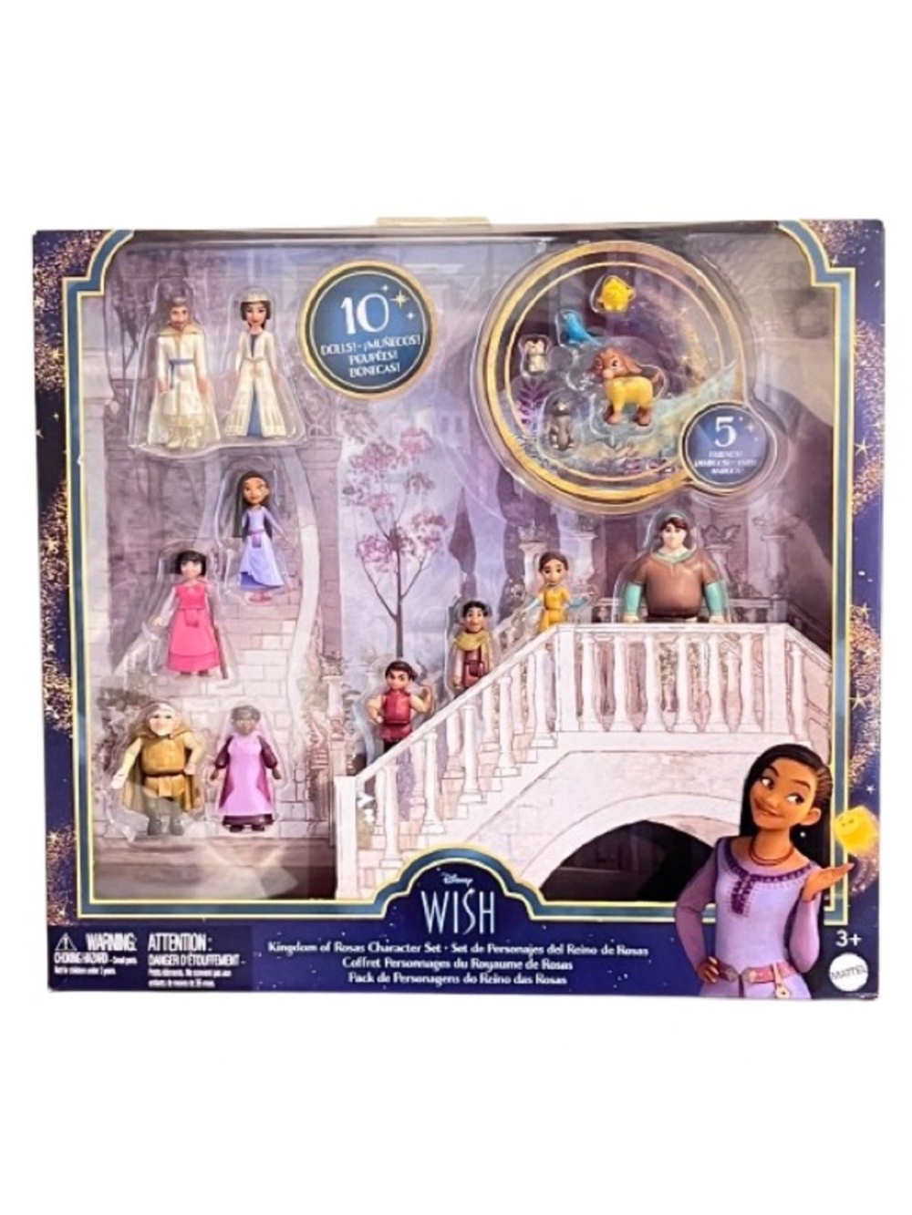 🆕- Disney Wish Character Play-set with Poseable kids Doll, Star and Valentino